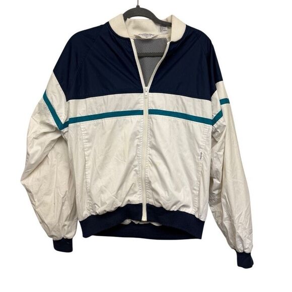 Vintage Christian Dior white and blue menswear windbreaker size medium - Picture 1 of 5